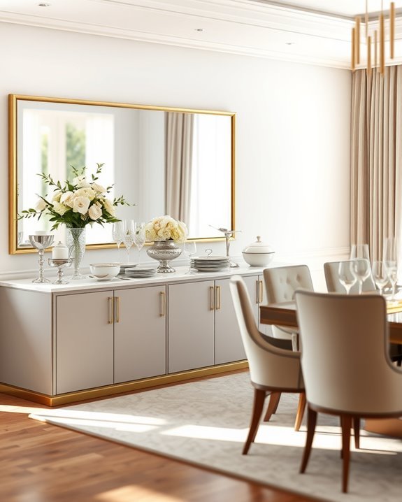 elegant formal dining buffet