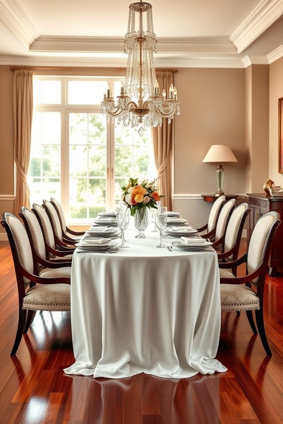 elegant formal dining setup