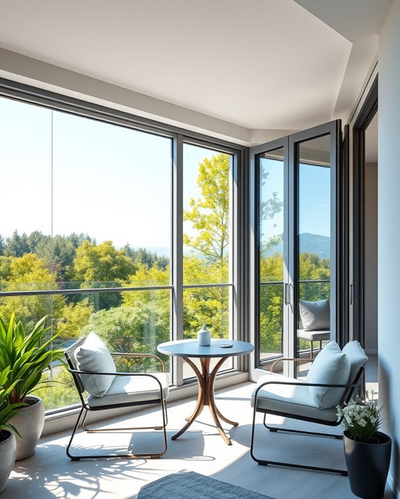 elegant functional balcony windows