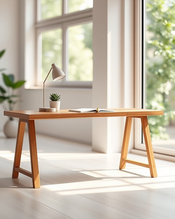 elegant functional bamboo desks