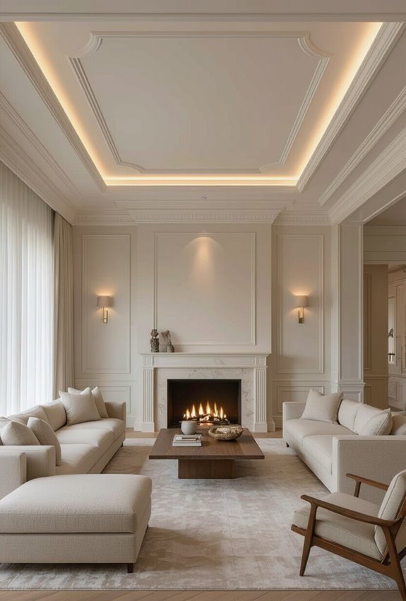 elegant functional gypsum ceiling