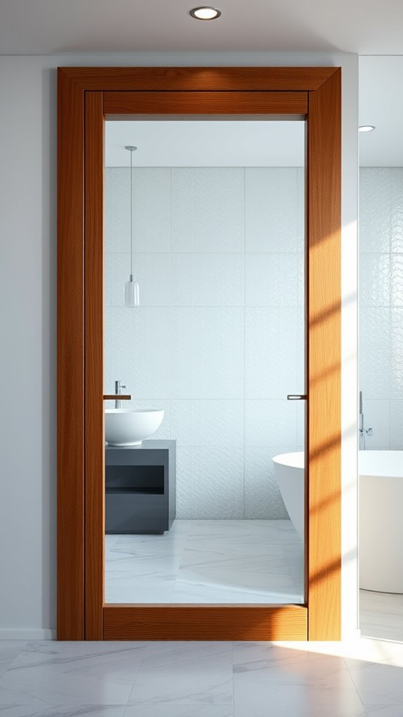 elegant glass and wood