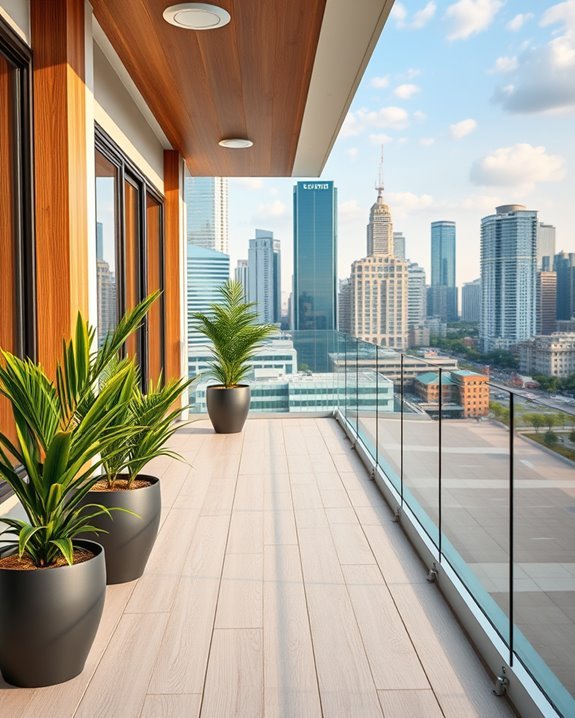 elegant glass and wood