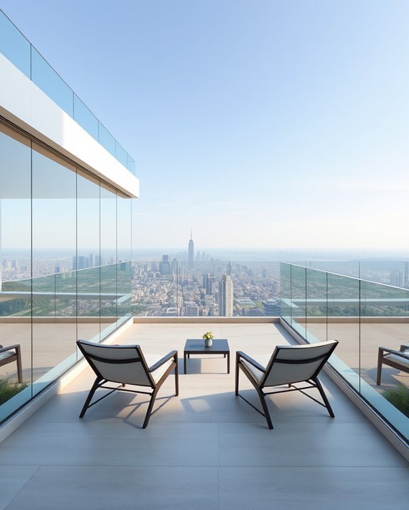 elegant glass architectural features