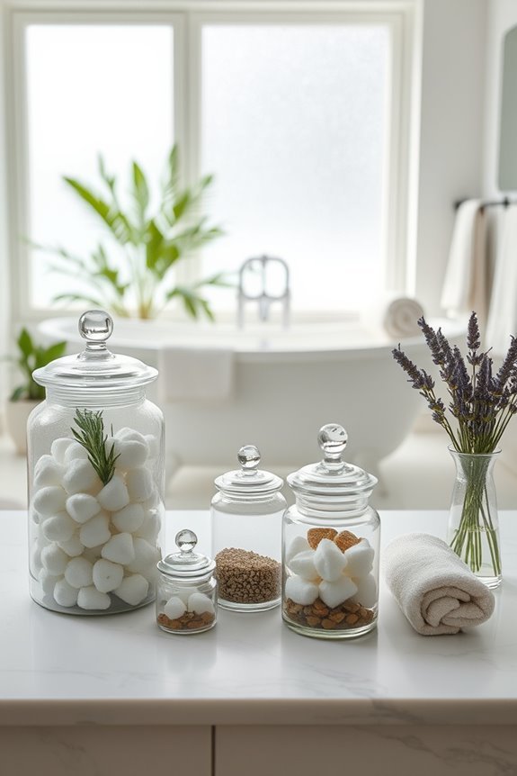 elegant glass jar storage
