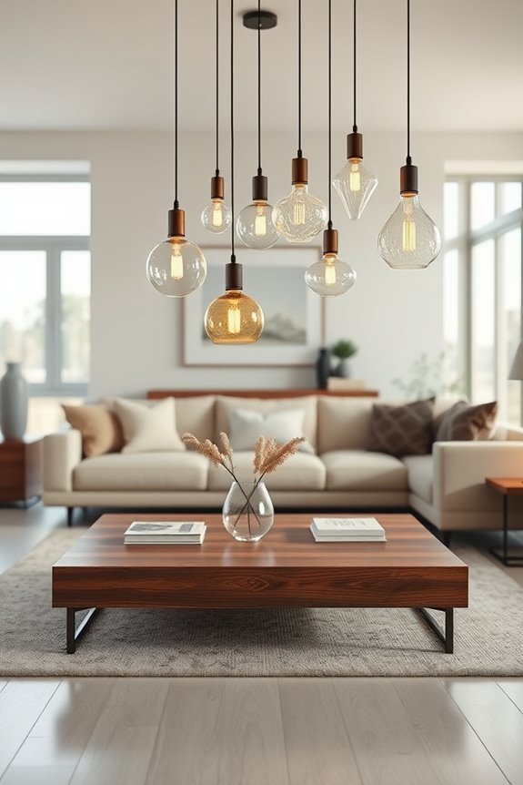 elegant glass pendant lighting