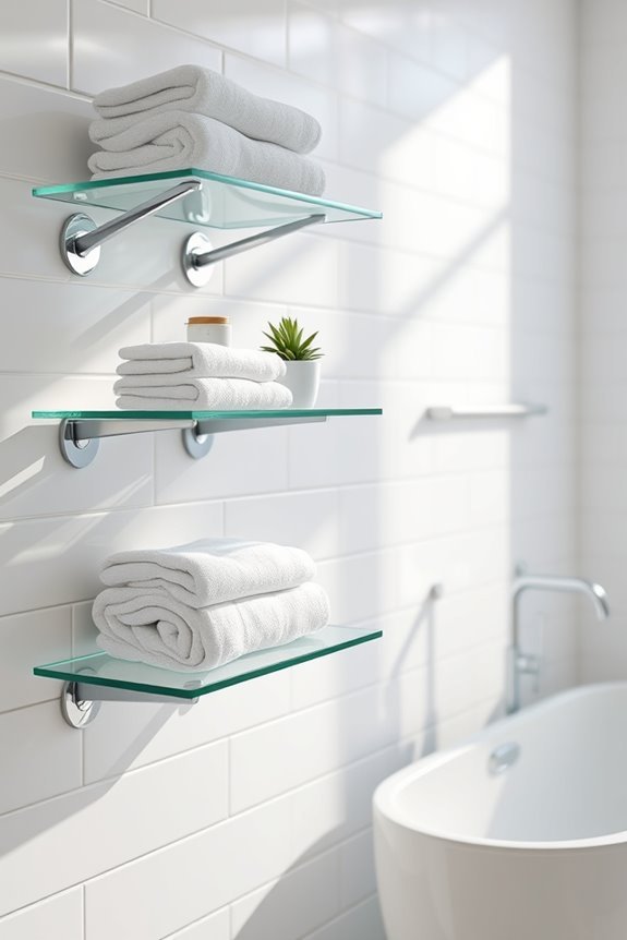 elegant glass shelf solutions