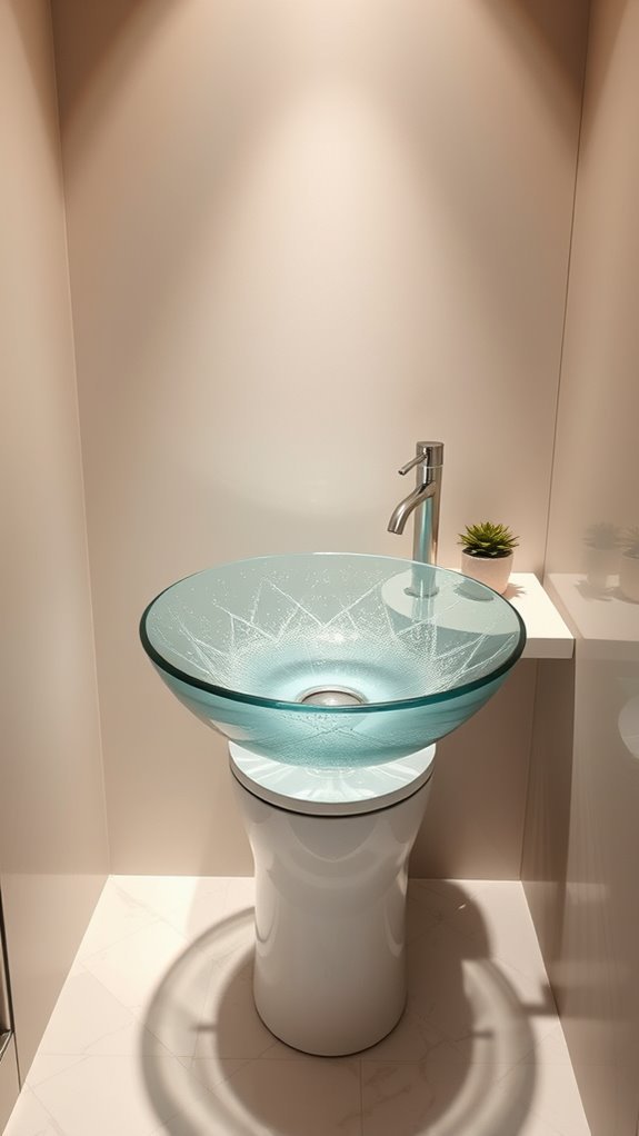 elegant glass sink options