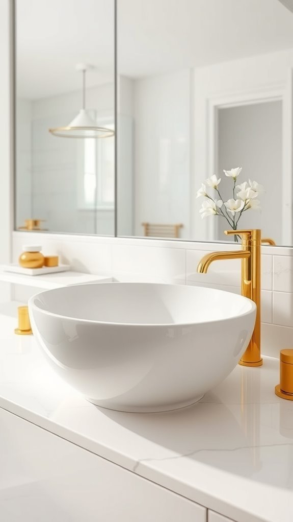 elegant gold accented basin