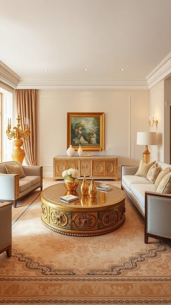 elegant gold accents decor