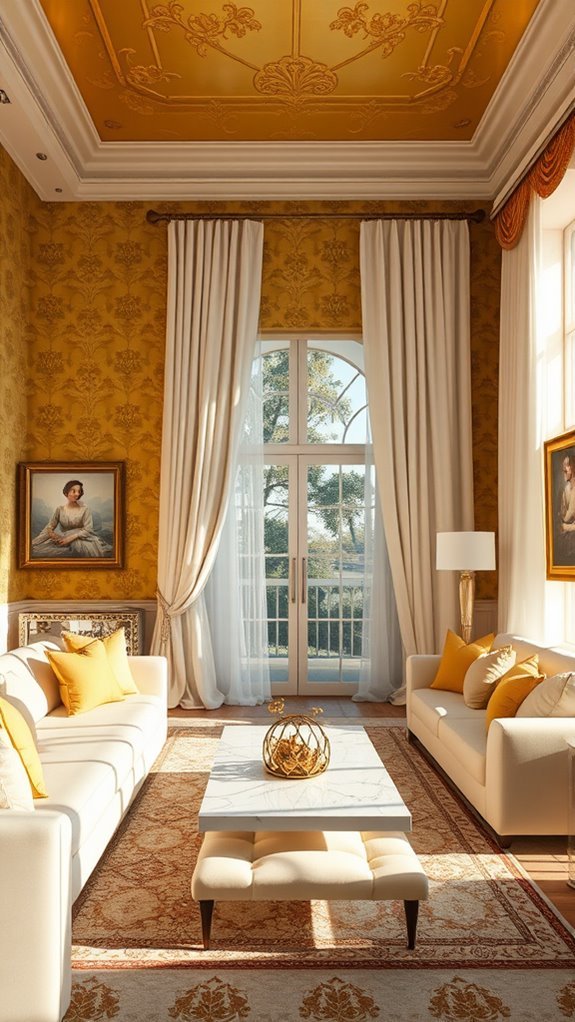 elegant gold and white