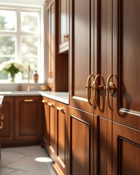 elegant gold cabinet hardware