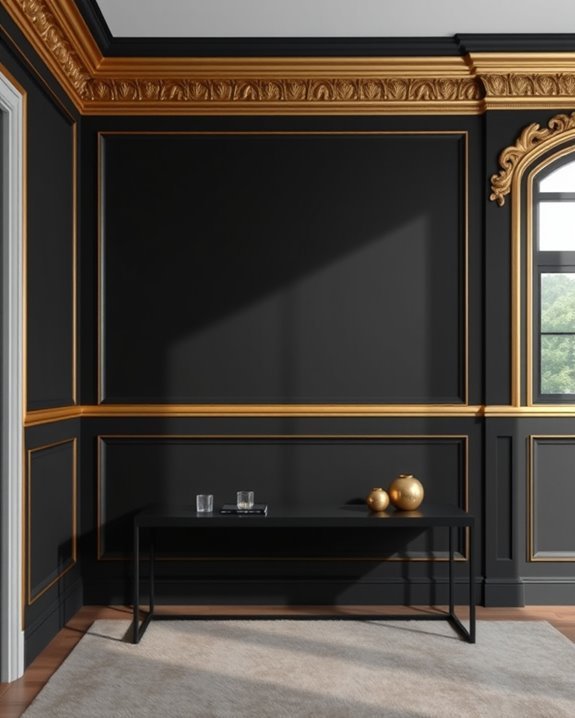 elegant gold crown molding