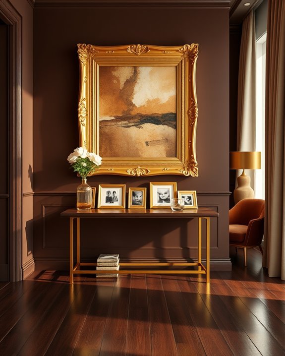 elegant gold frame decor