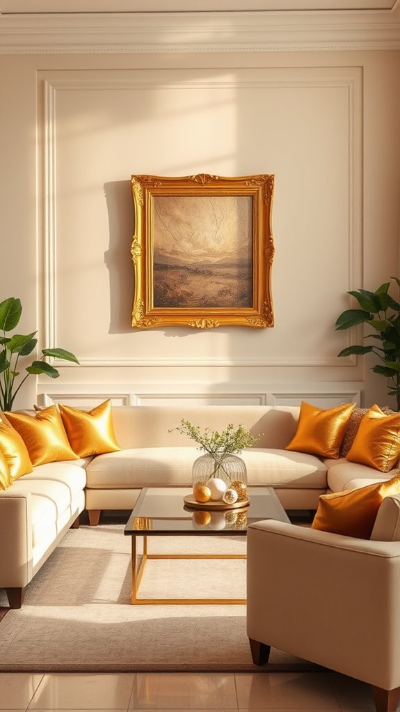 elegant gold framed art