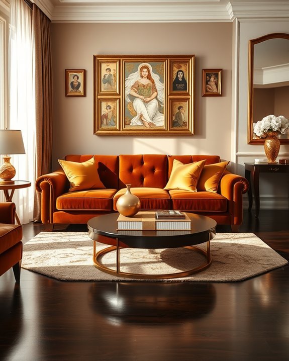 elegant gold framed artwork