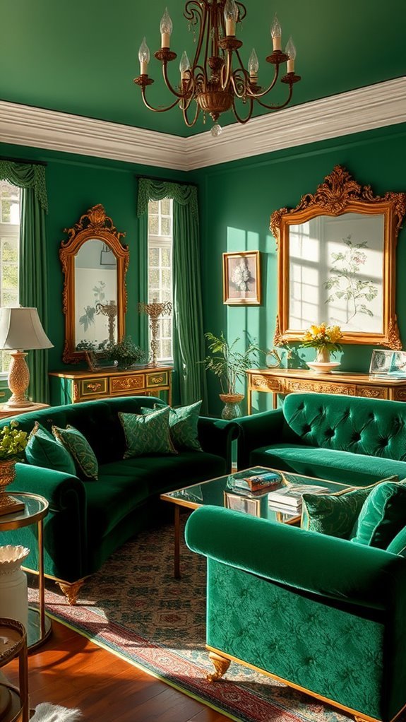 elegant gold leaf accents