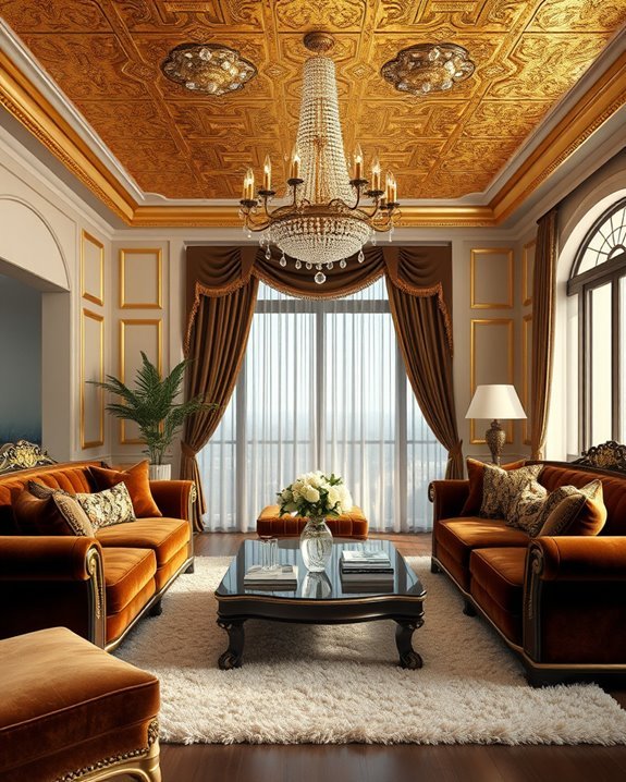 elegant gold leaf ceilings