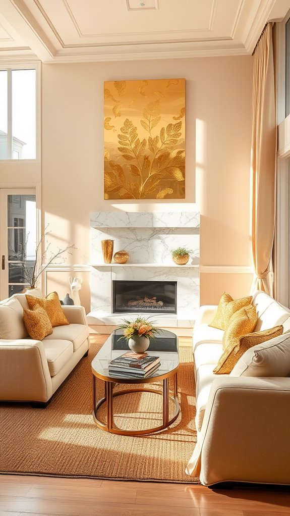 elegant gold leaf decor