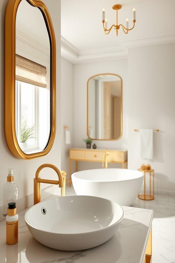elegant gold mirror finishes