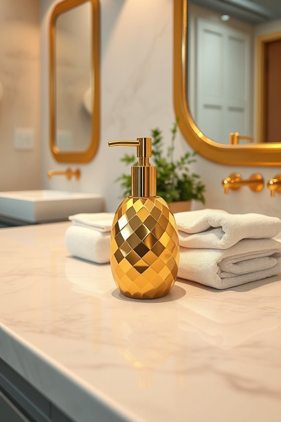 elegant gold soap dispensers