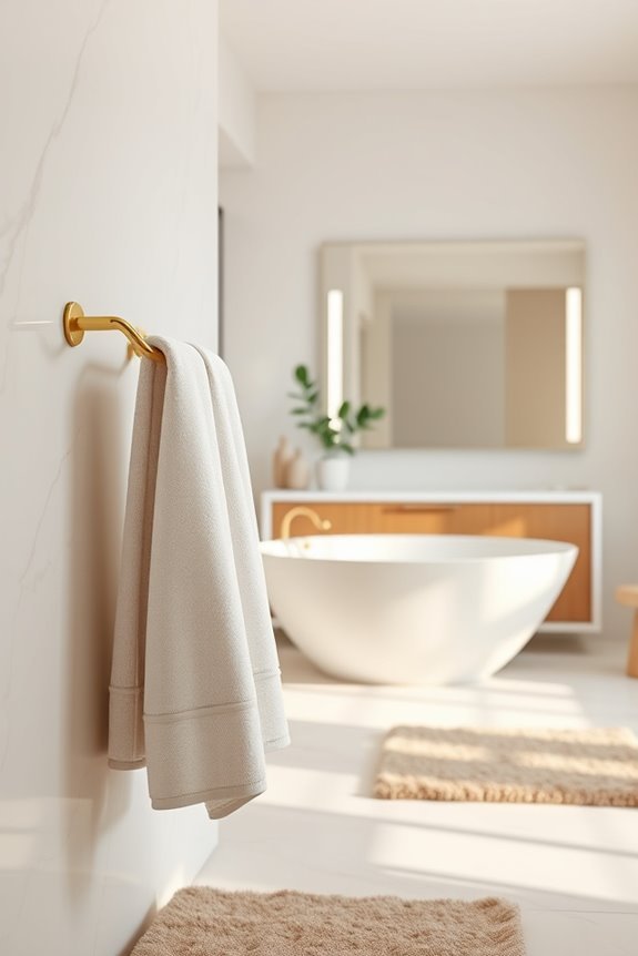 elegant gold towel bars