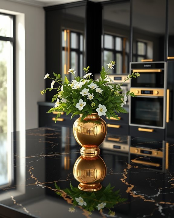 elegant gold vase centerpieces
