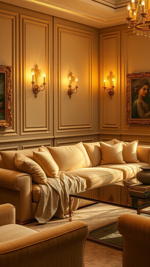 elegant gold wall decor