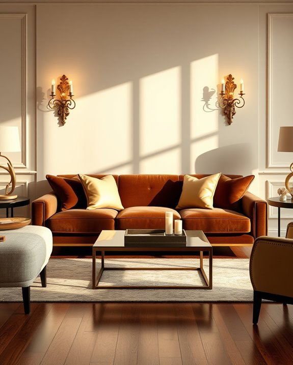 elegant gold wall sconces