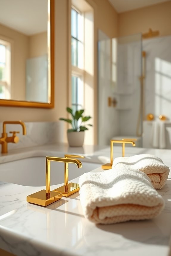 elegant gold washcloth organization