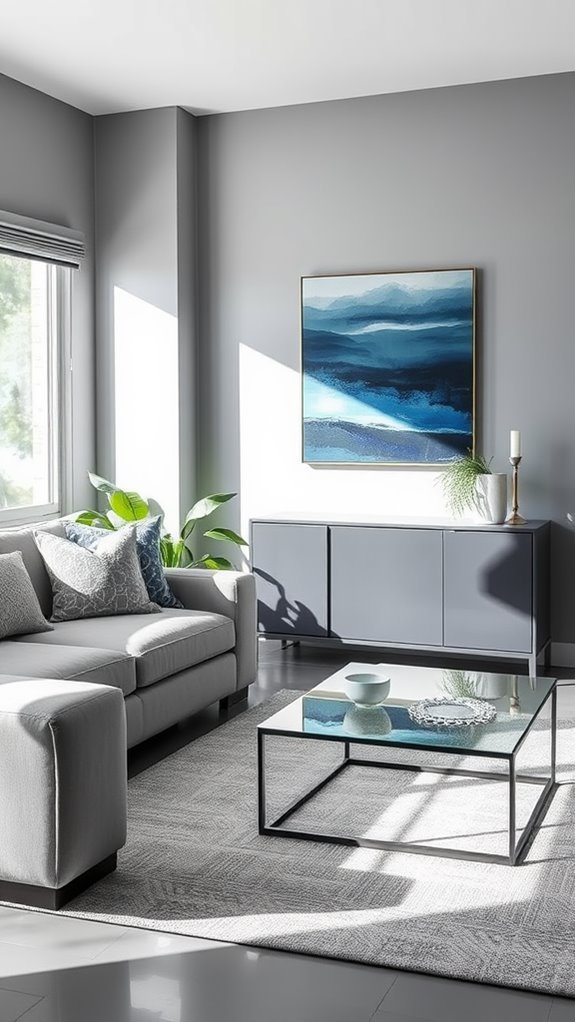 elegant grey blue aesthetic