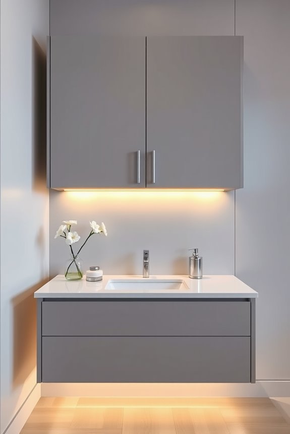 elegant integrated vanity lighting