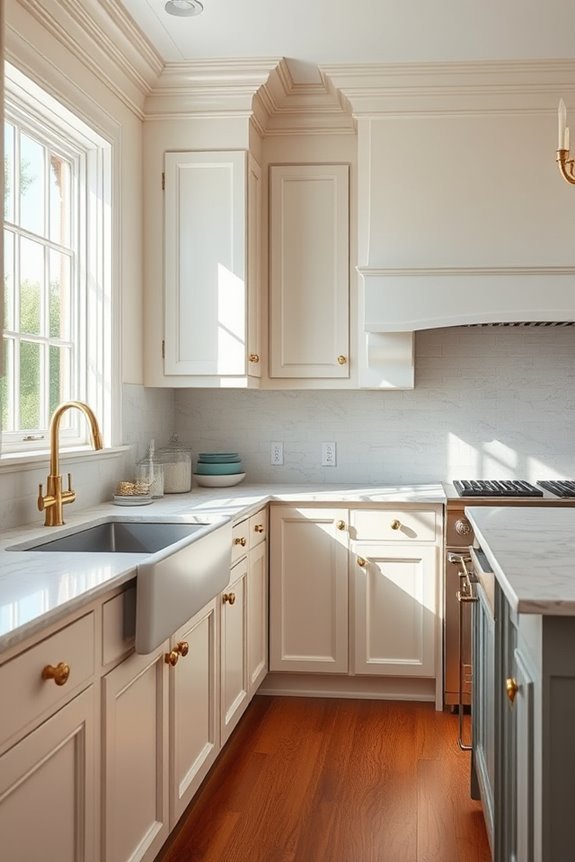 elegant kitchen crown molding