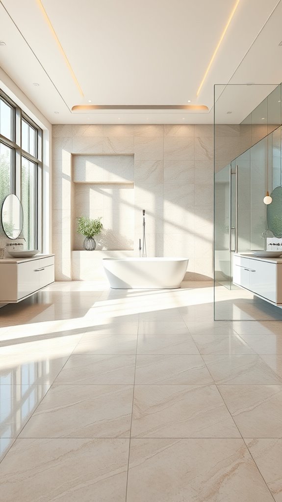 elegant large tile bathrooms
