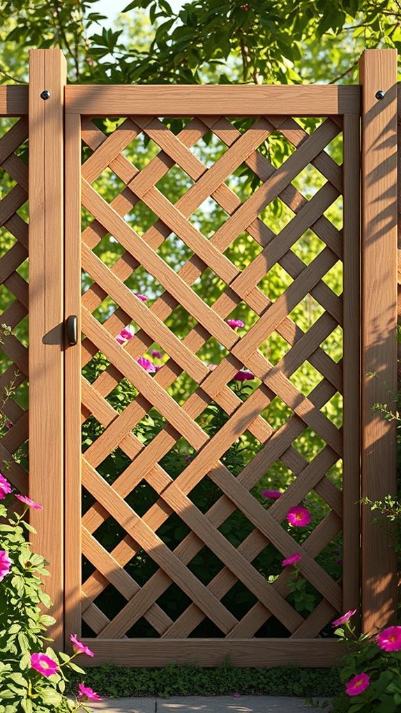 elegant lattice garden fencing