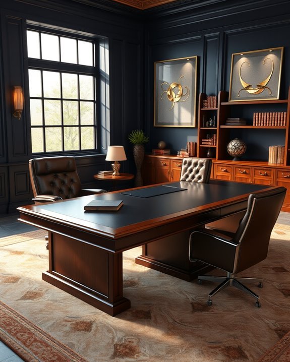 elegant leather office furnishings