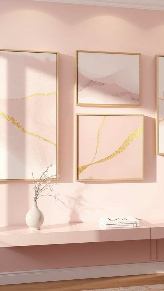 elegant light pink art