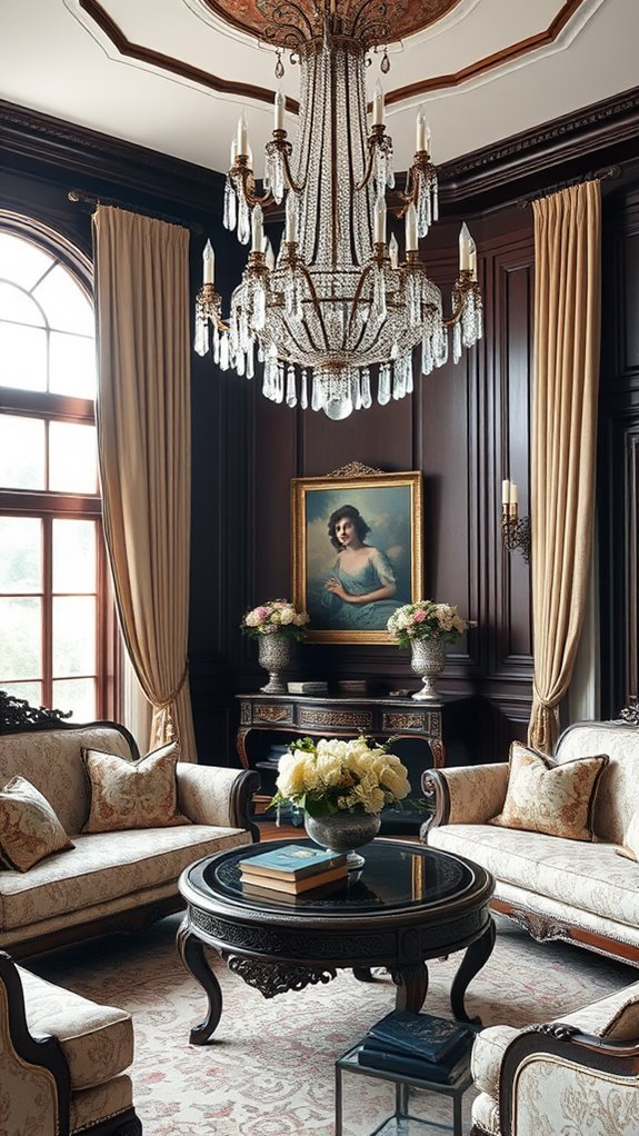 elegant lighting fixtures displayed