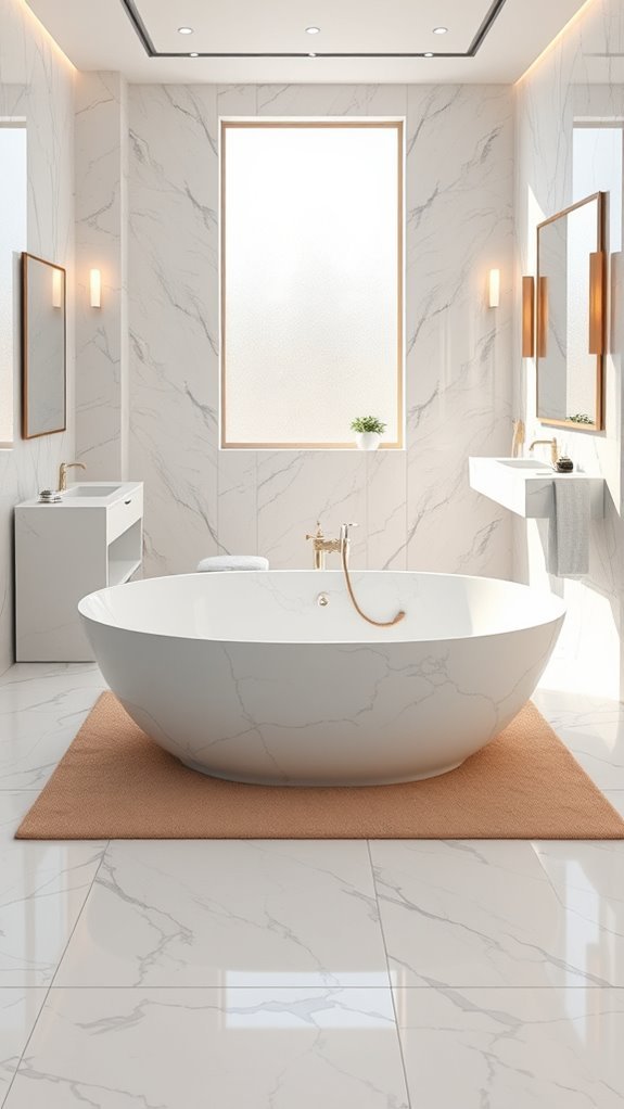 elegant marble bathroom design