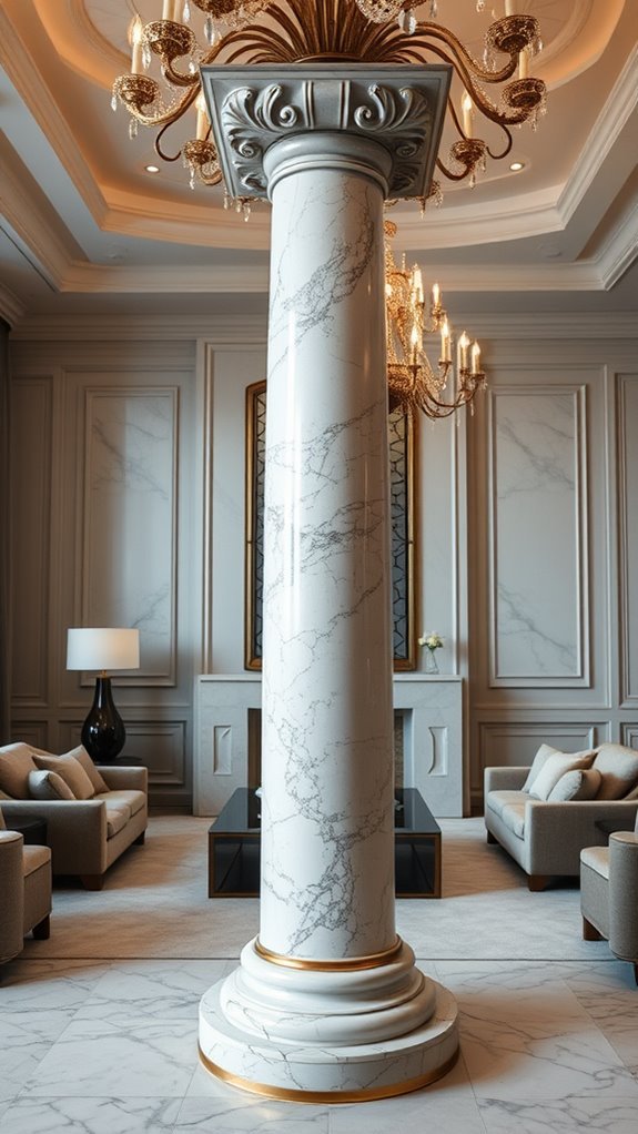 elegant marble column design