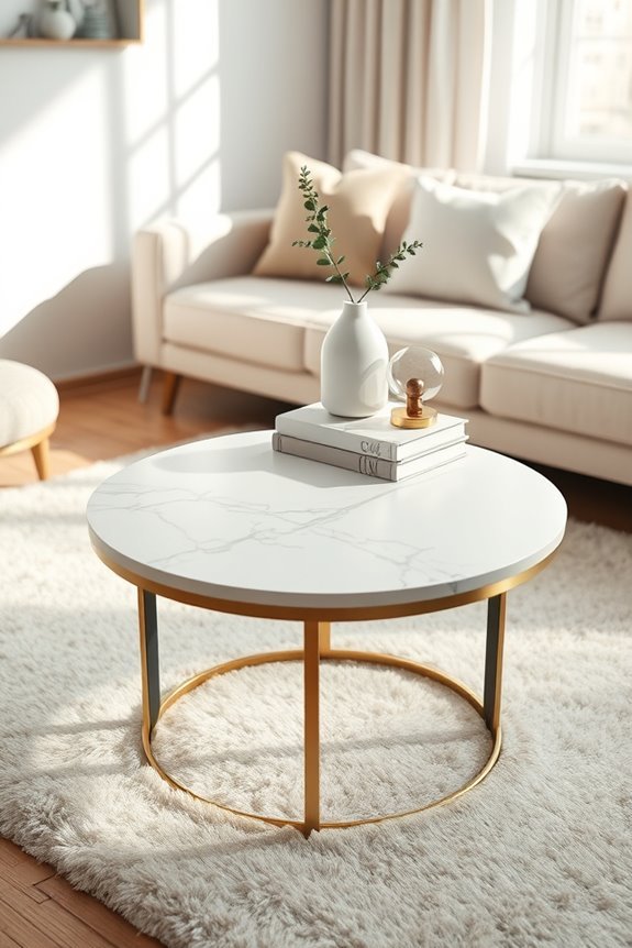 elegant marble side table