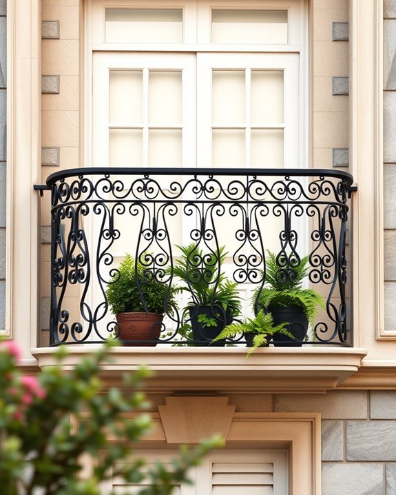 elegant metal balustrades design