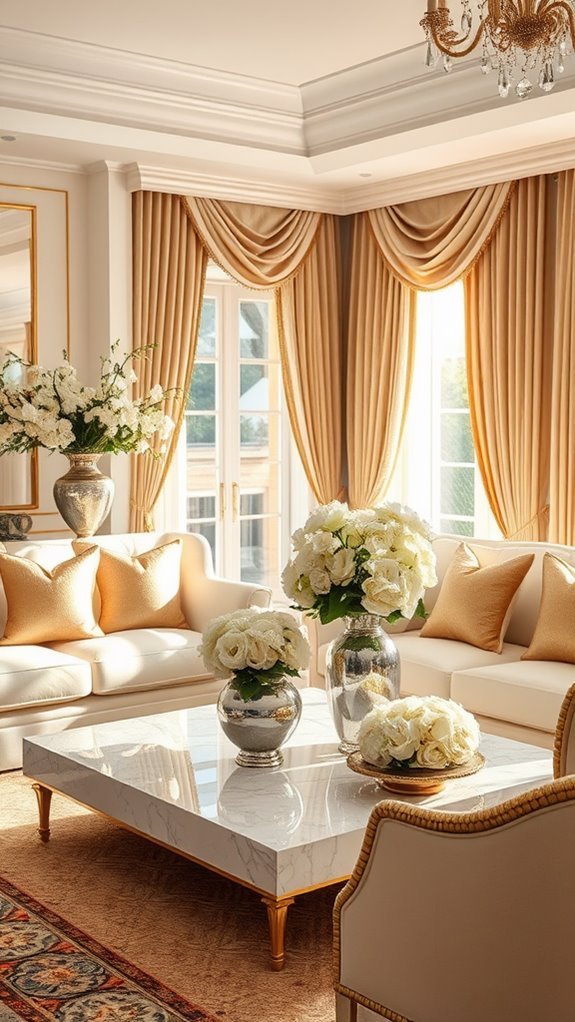 elegant metallic floral containers