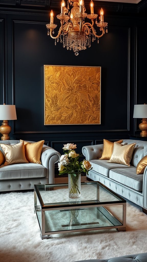 elegant metallic wall decor