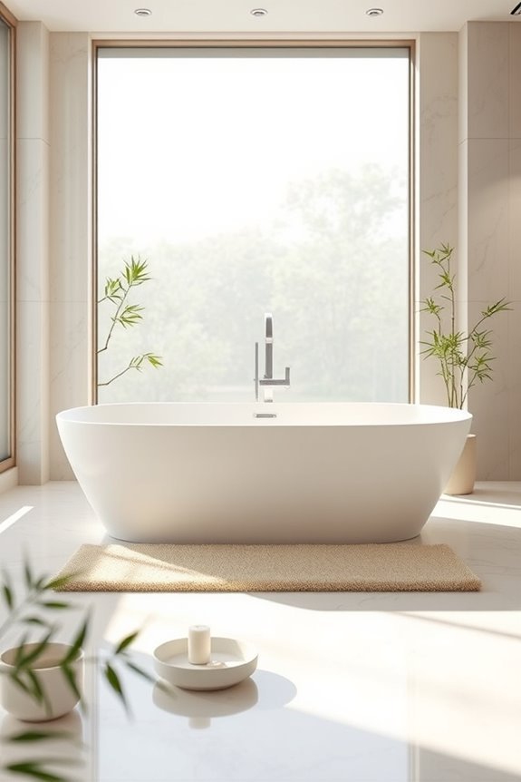 elegant minimalist bathtub design