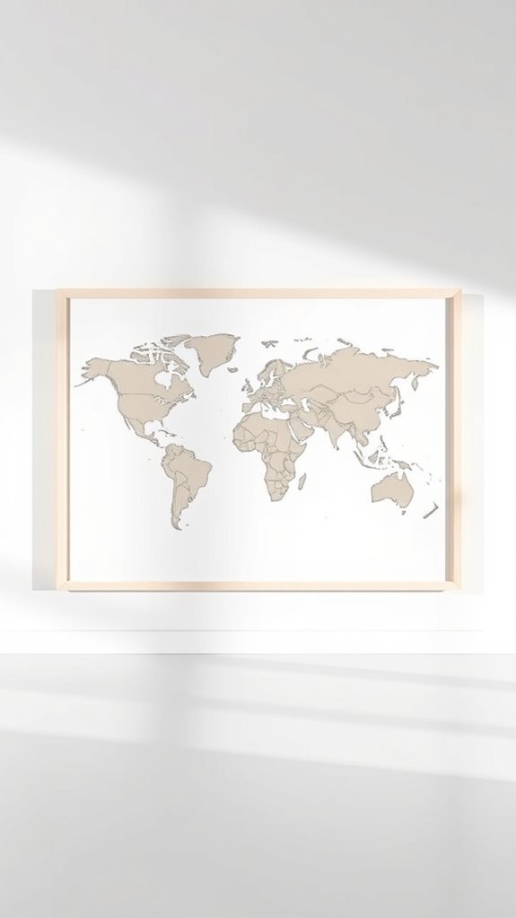 elegant minimalist map art