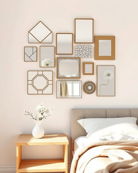 elegant mirrored wall decor