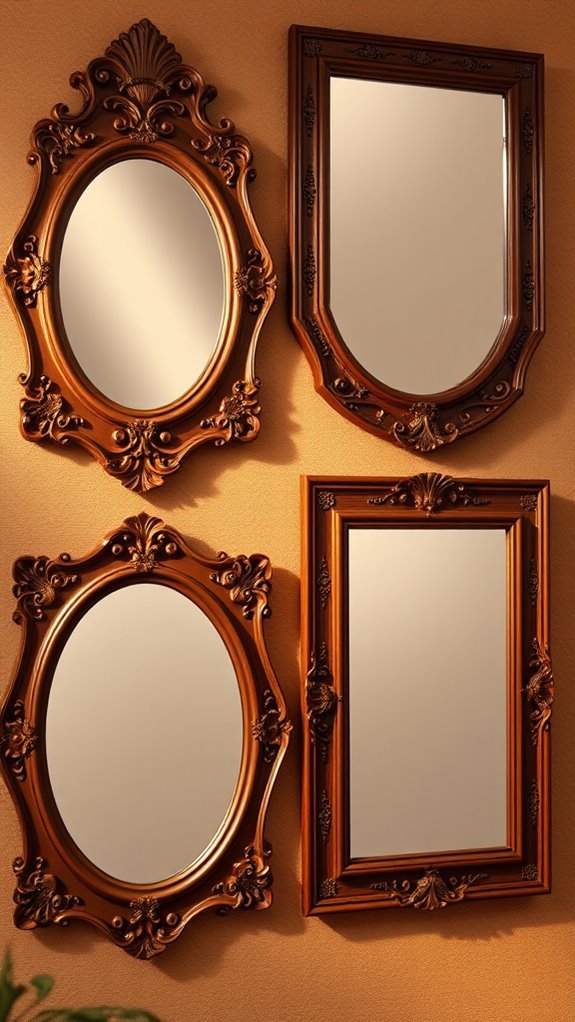 elegant mirrors enhance decor