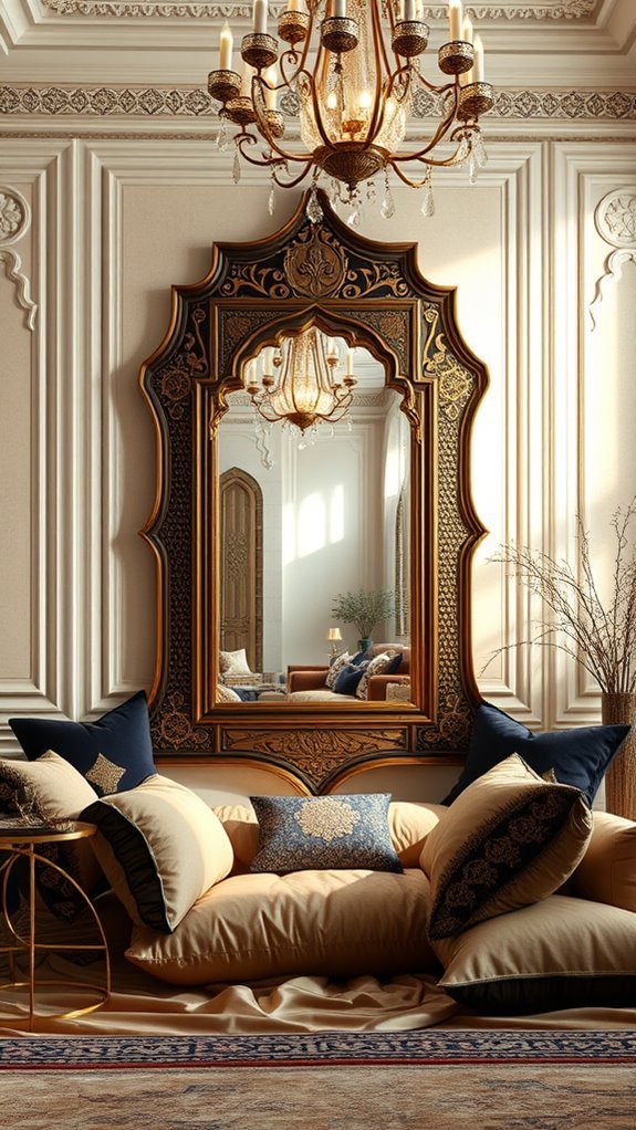 elegant mirrors enhance decor
