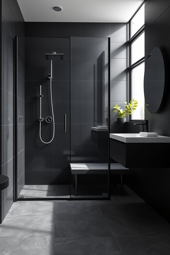 elegant modern shower design